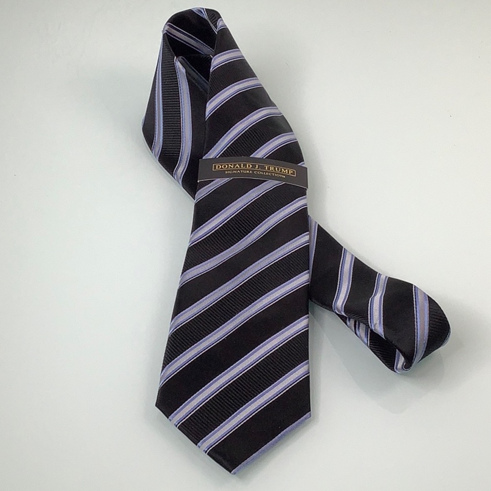 President Donald J Trump Signature Collection Silk Stripes neck tie NEW NWT